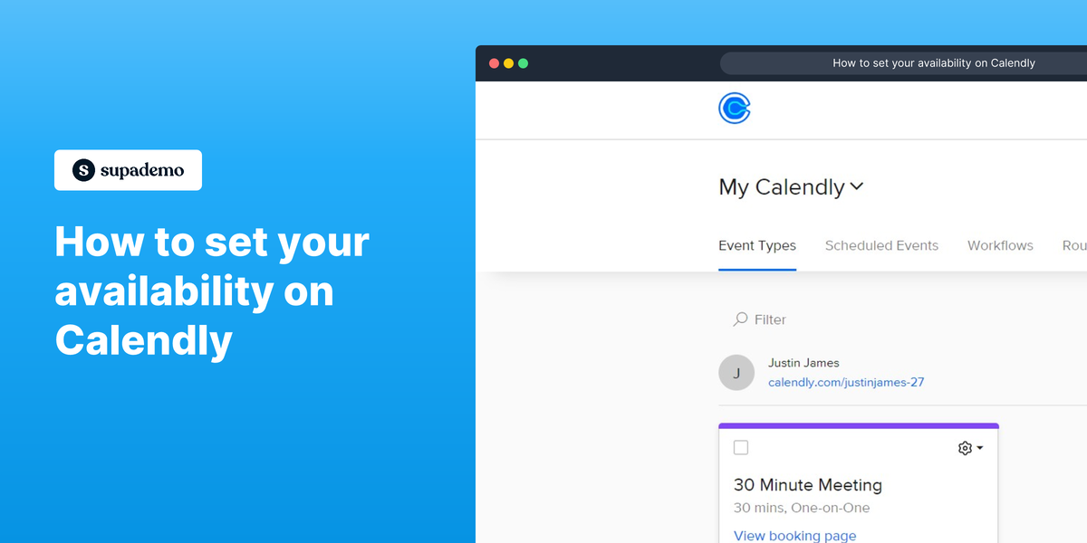 How to set your availability on Calendly