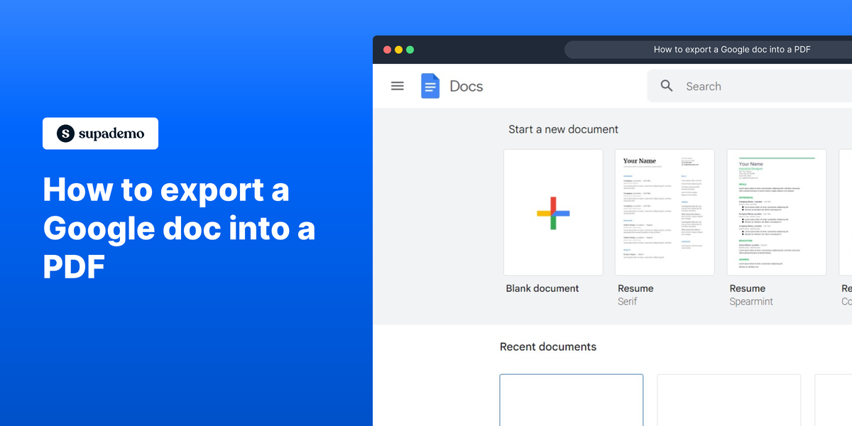 How to export a Google doc into a PDF