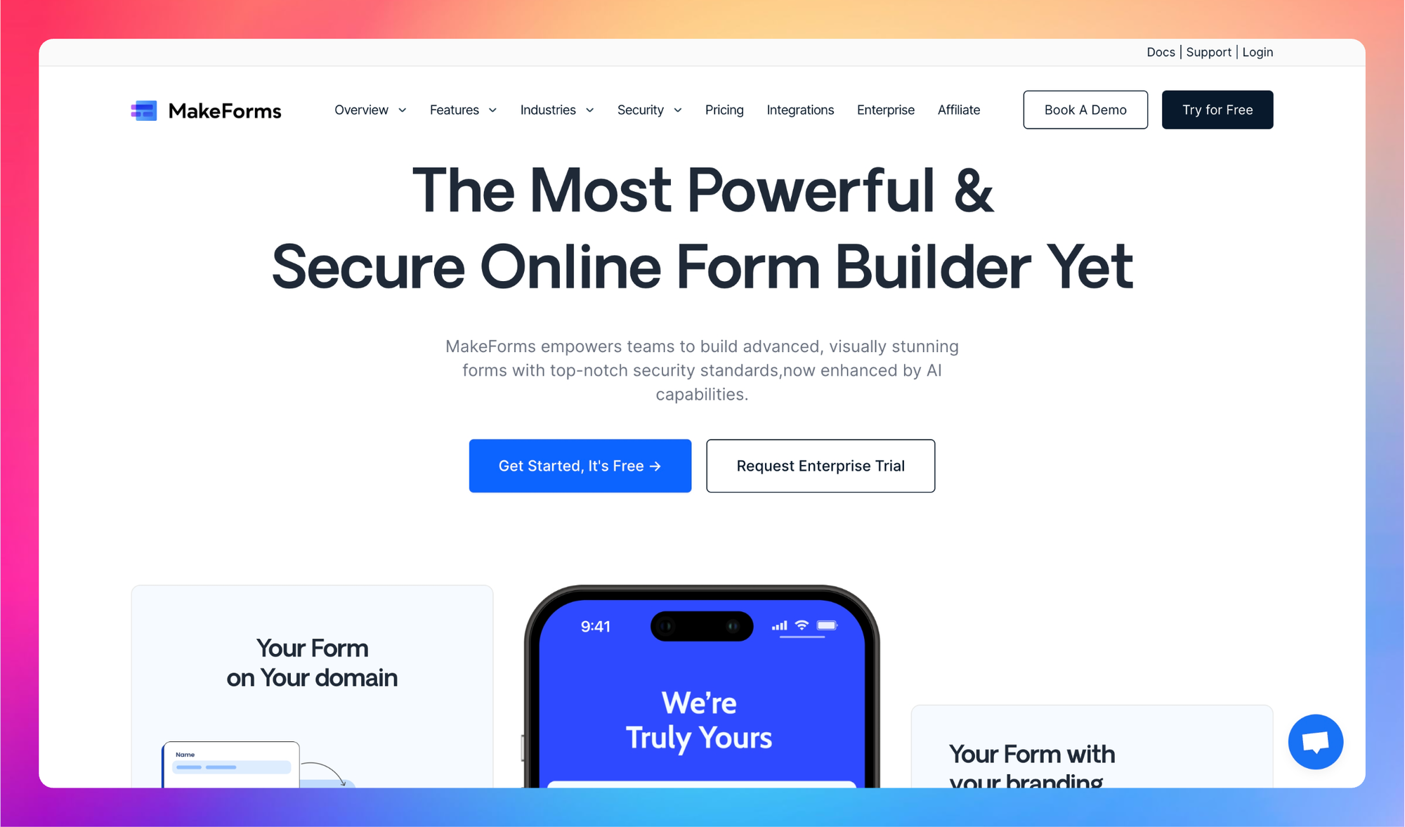 Free trial offered by MakeForms