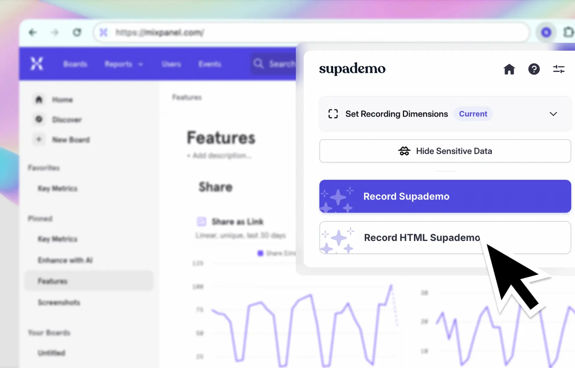 Using Supademo, anyone can create replicas of products for live demos, sales, products tours and more – all in just a few minutes with no code required.