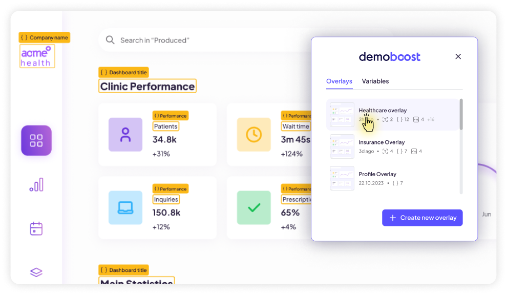 Demoboost UI screenshot