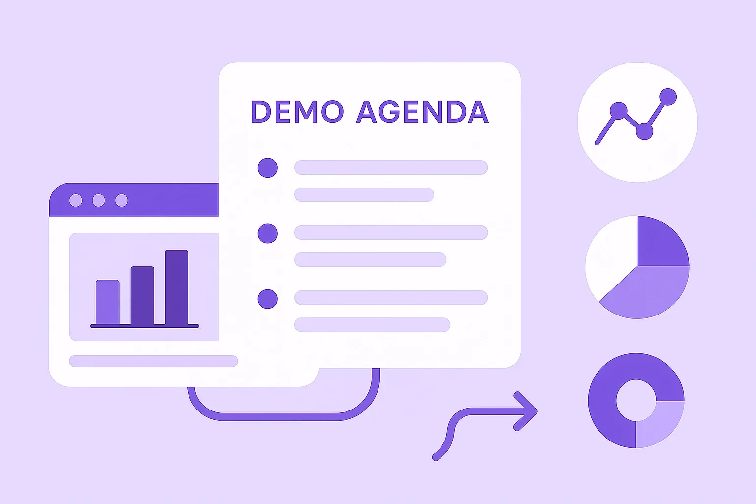 Visual example of a product demo agenda for better meetings