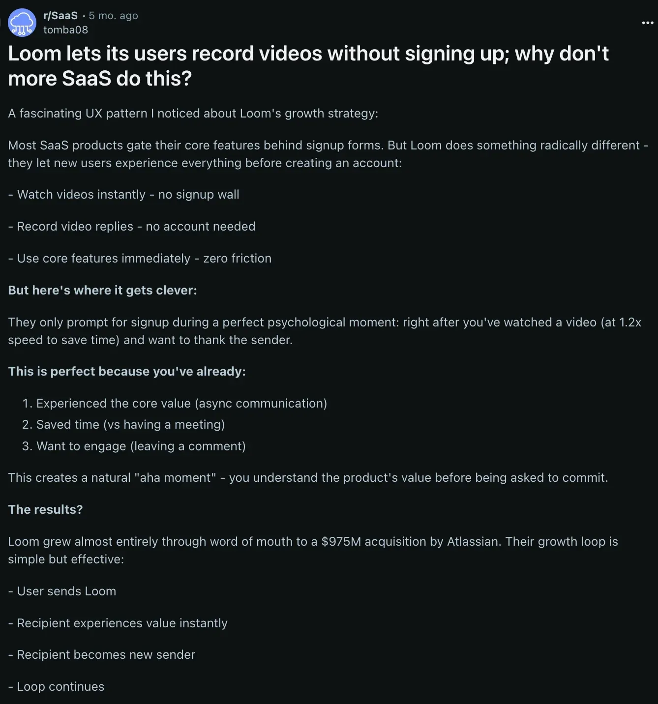 Reddit users rave about Loom because of its no-fuss recording