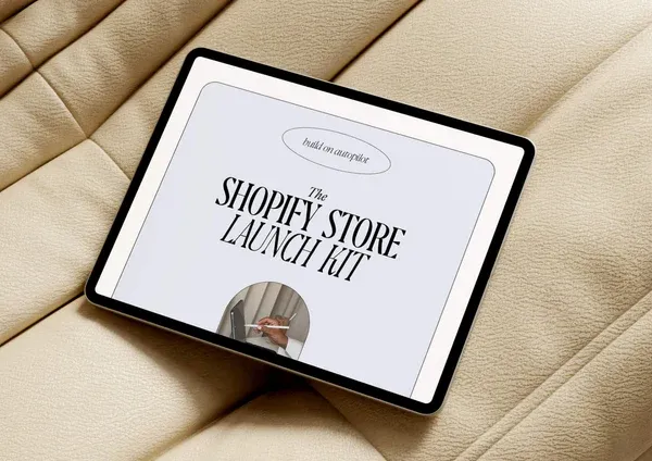 Shopify bundles checklists, templates, guides, and tutorials into a “Launch Kit” that helps new users hit the ground running