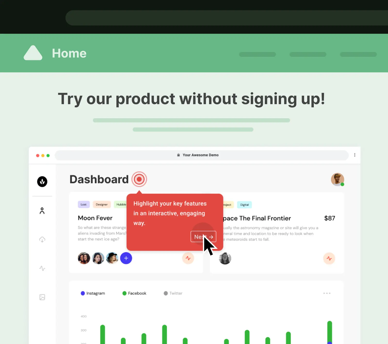 With Supademo, create visual demo agendas