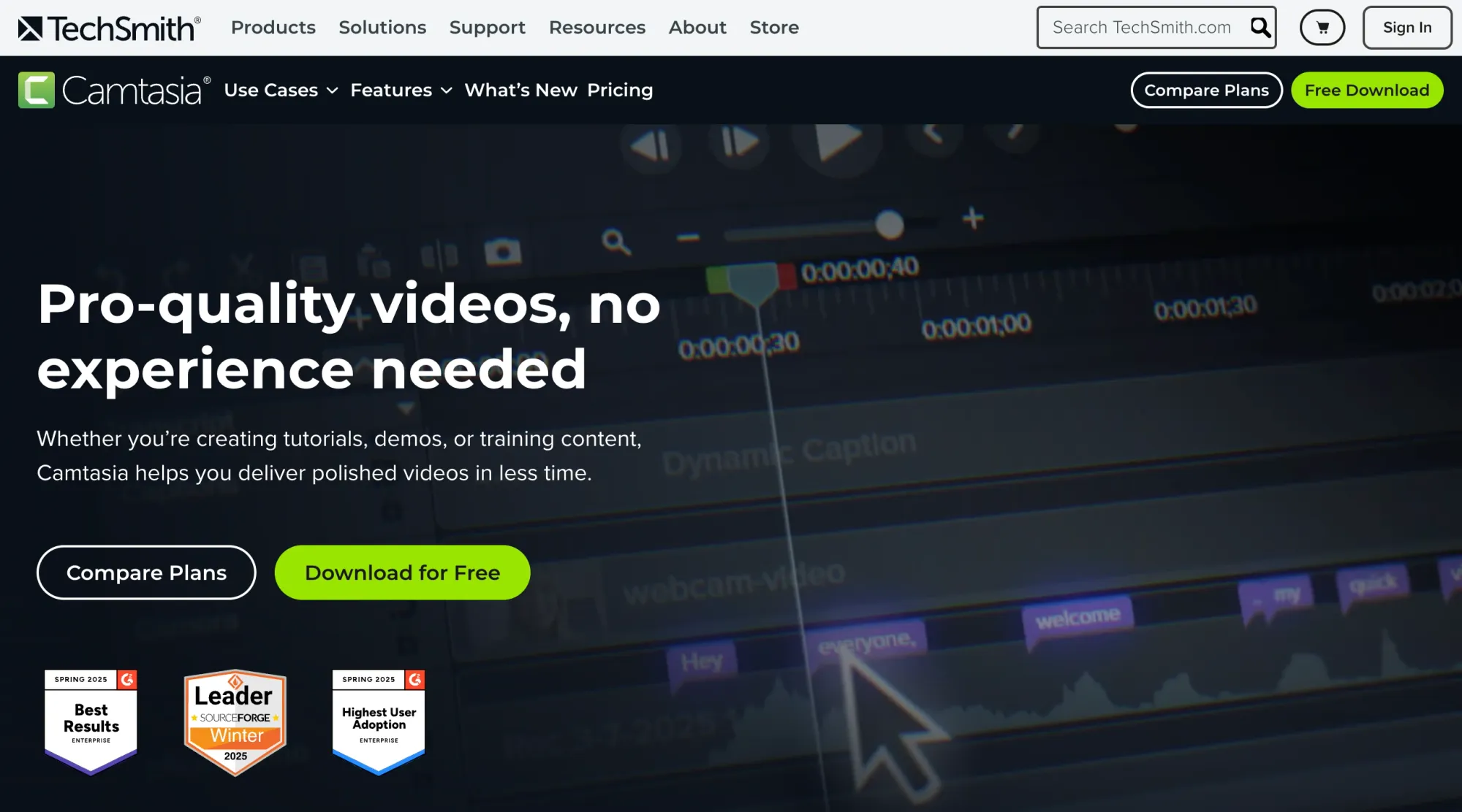 Use Camtasia to make and edit training videos
