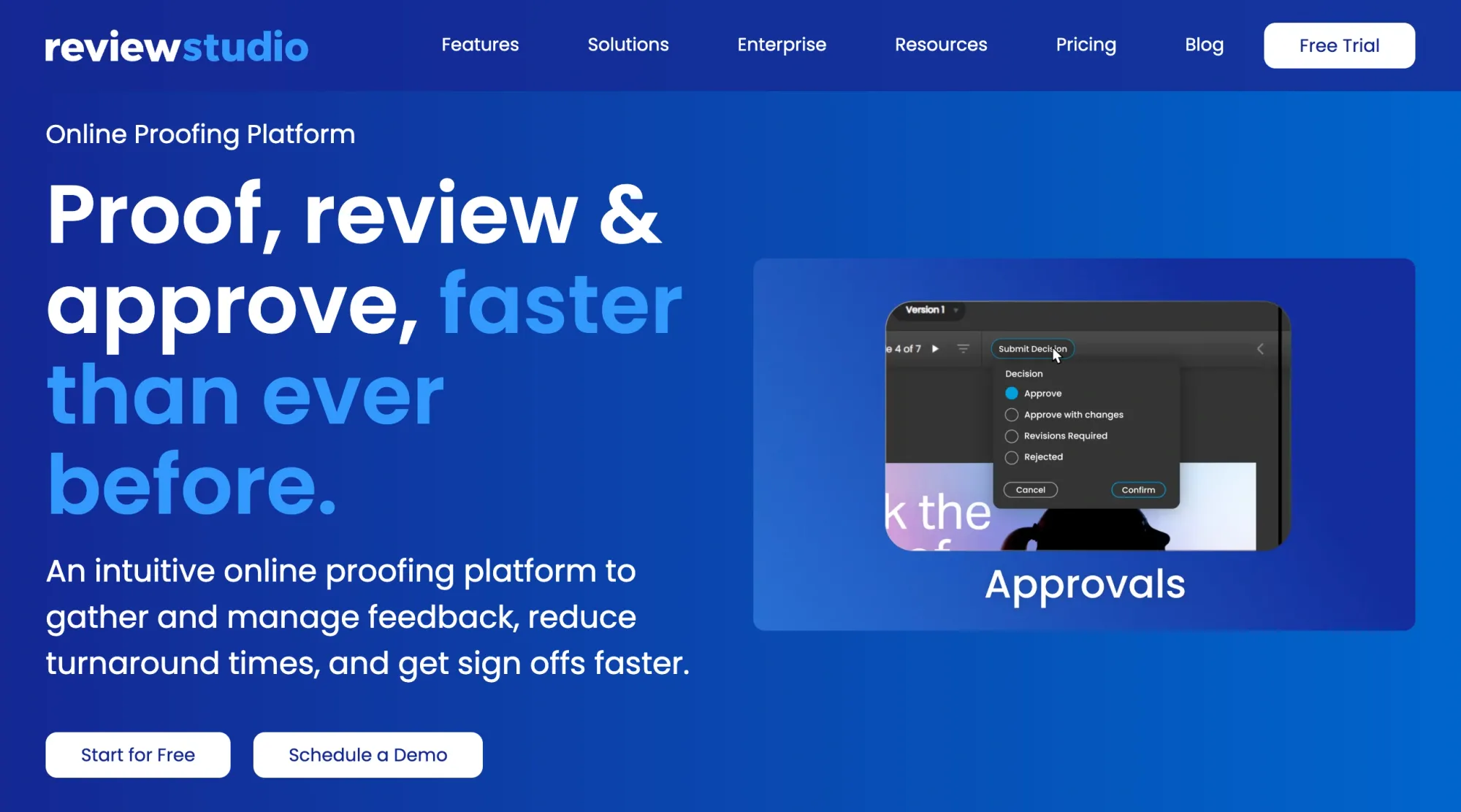 ReviewStudio supports detailed review and approvals