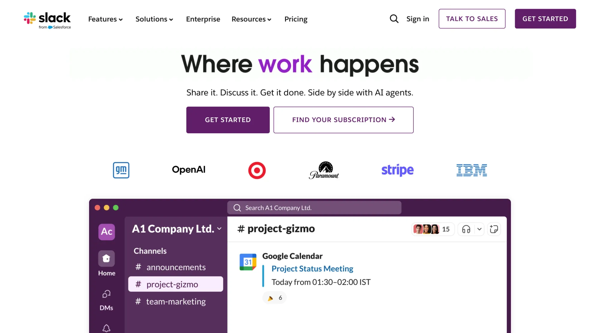 Sync meetings and messages using Slack’s all-in-one workspace