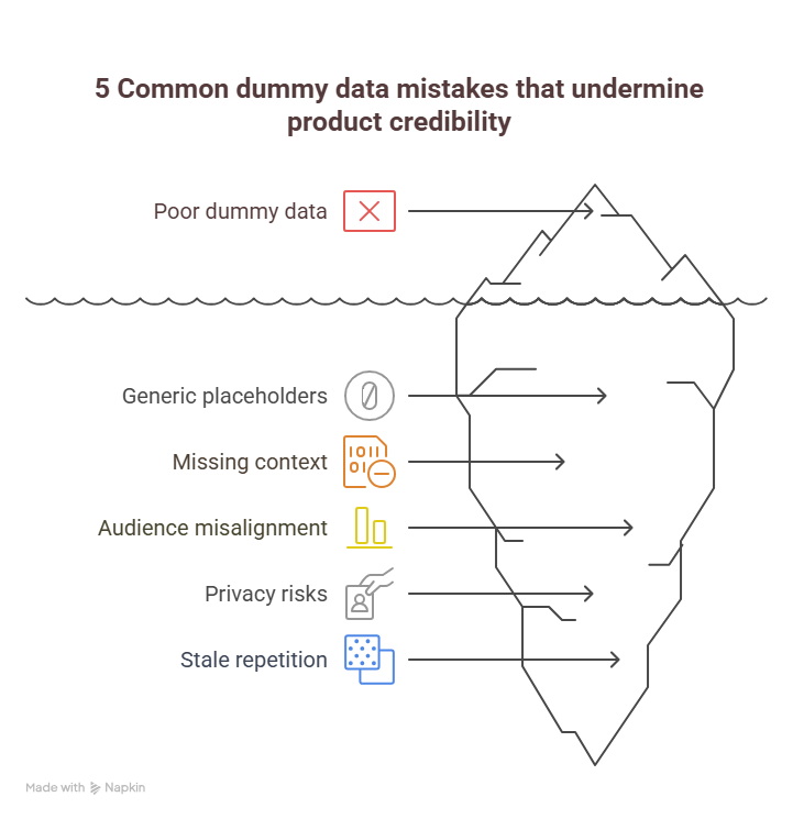 5 Common dummy data mistakes that undermine product credibility