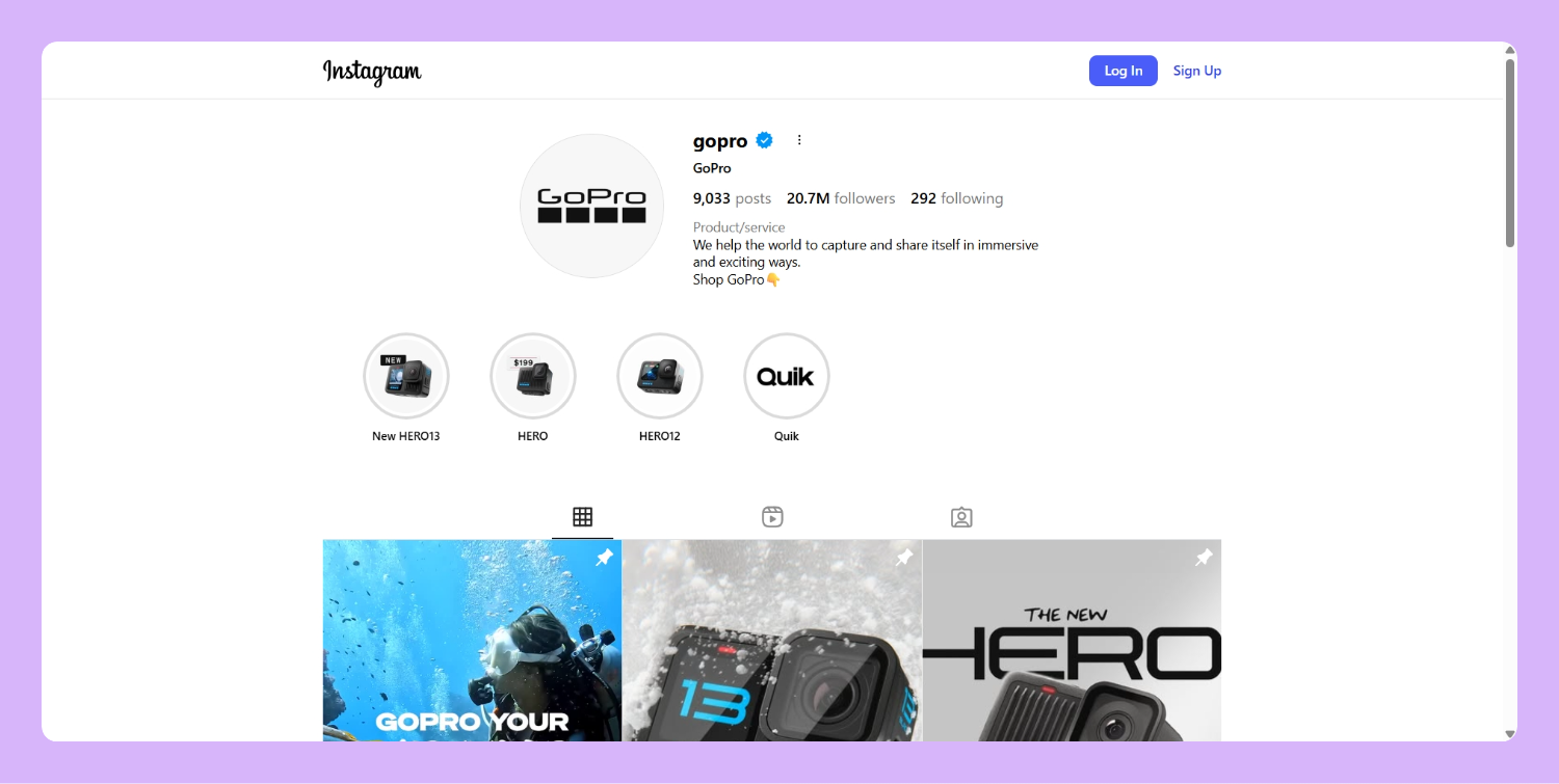 GoPro's UGC campaign