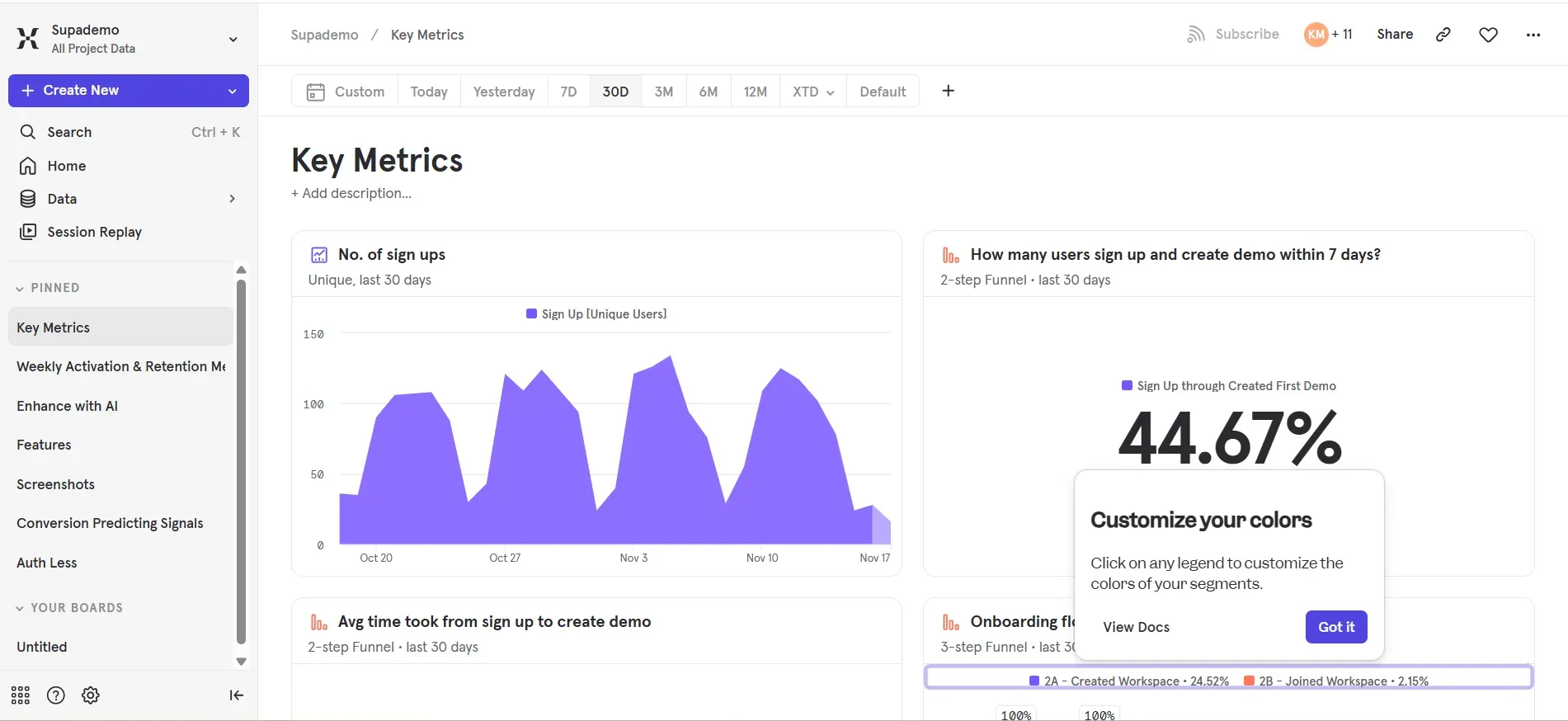 Mixpanel's contextual tooltips