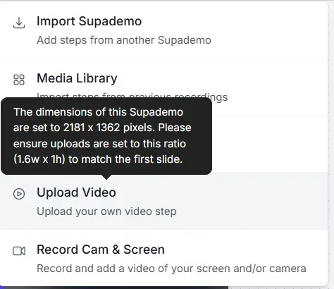 Supademo tooltip example