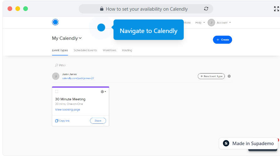 How to set your availability on Calendly