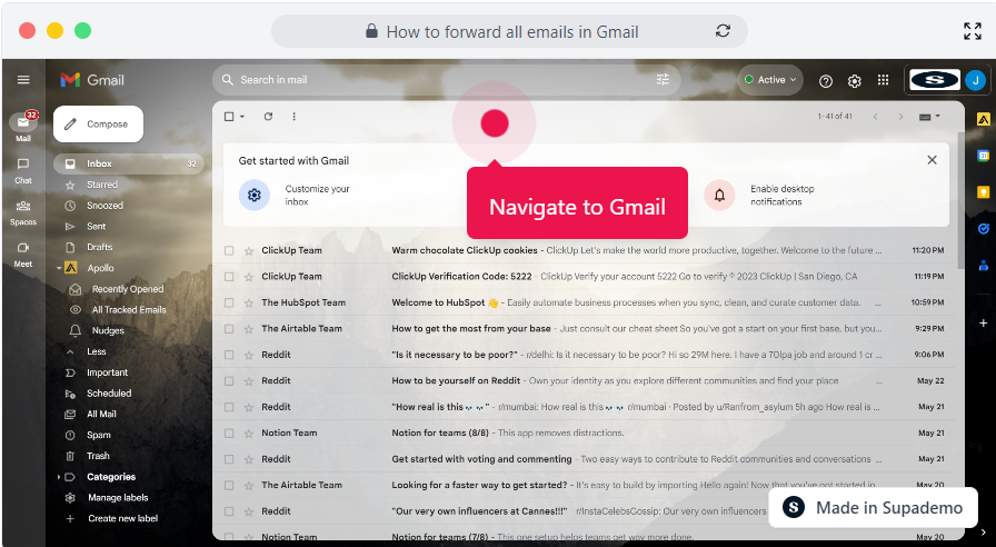 How to forward all emails in Gmail