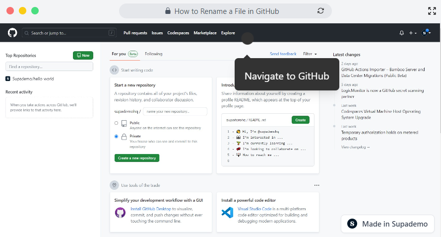 How to Rename a File in GitHub
