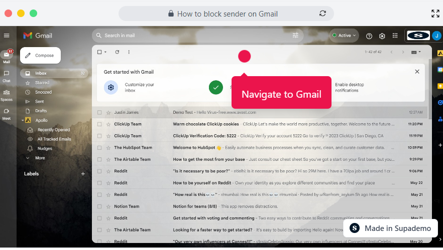 How to block sender on Gmail