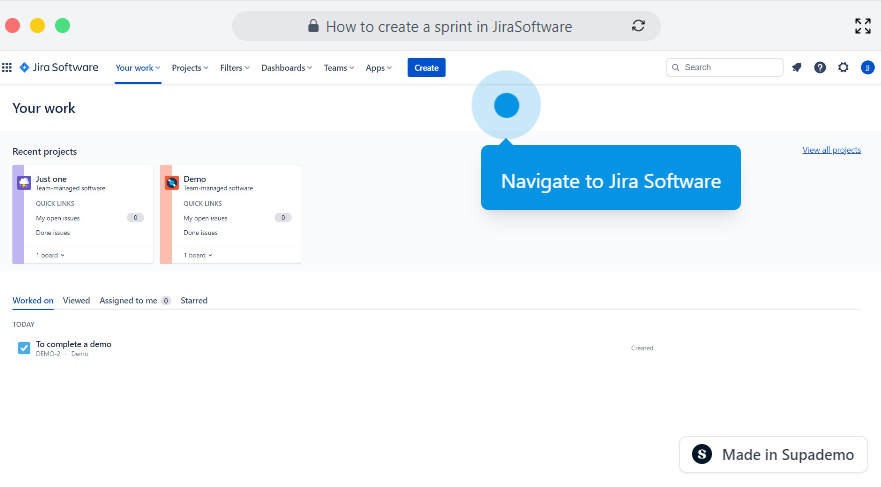 How to create a sprint in JiraSoftware