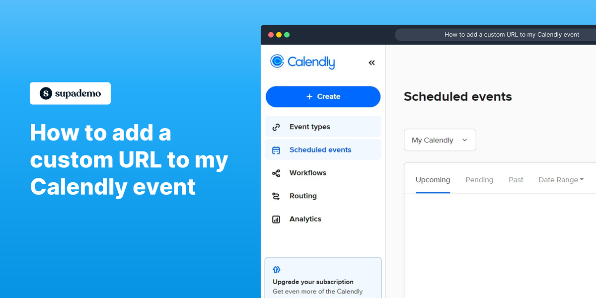 How to add a custom URL to my Calendly event