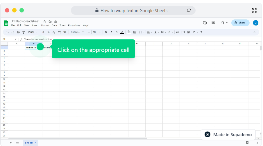 How to wrap text in Google Sheets