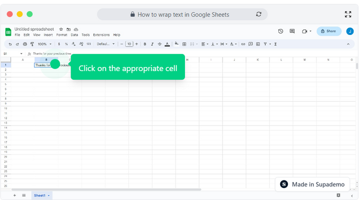 How to wrap text in Google Sheets