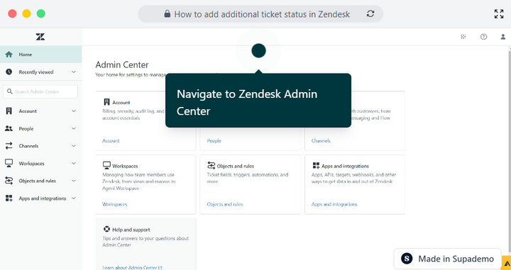 How to add additional ticket status in Zendesk