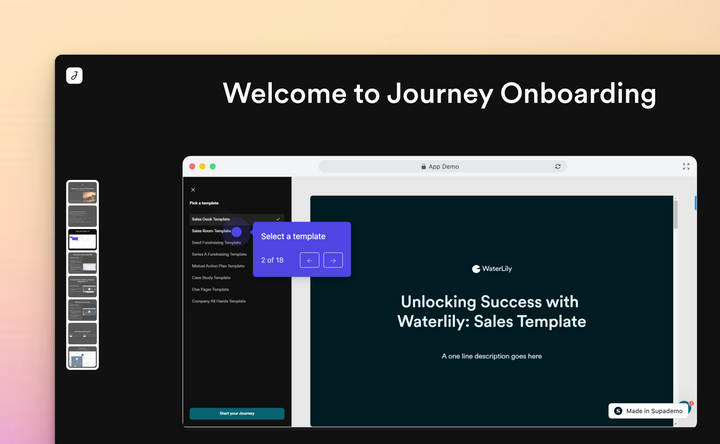 Win more deals with Supademo embeds in Journey.io