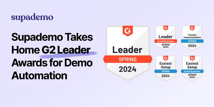 Supademo Recognized as a Demo Automation Software Leader by G2