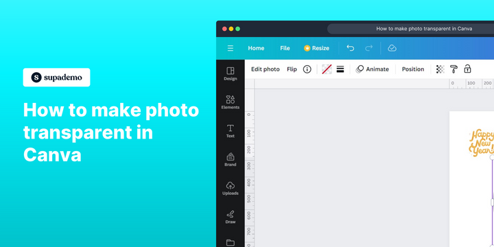 How to make photo transparent in Canva