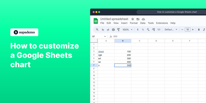 How to customize a Google Sheets chart