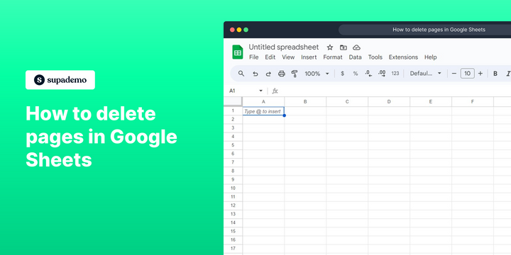 How to delete pages in Google Sheets