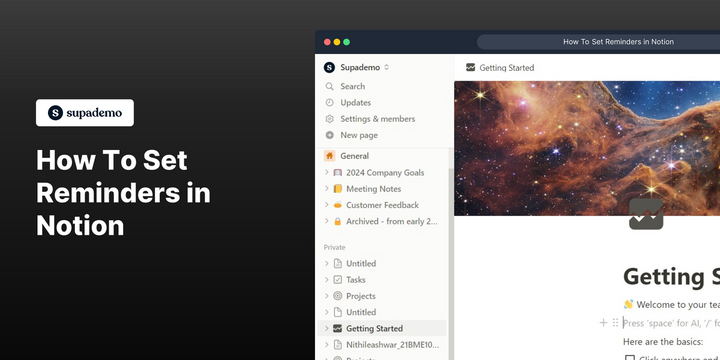 How to set reminders in Notion