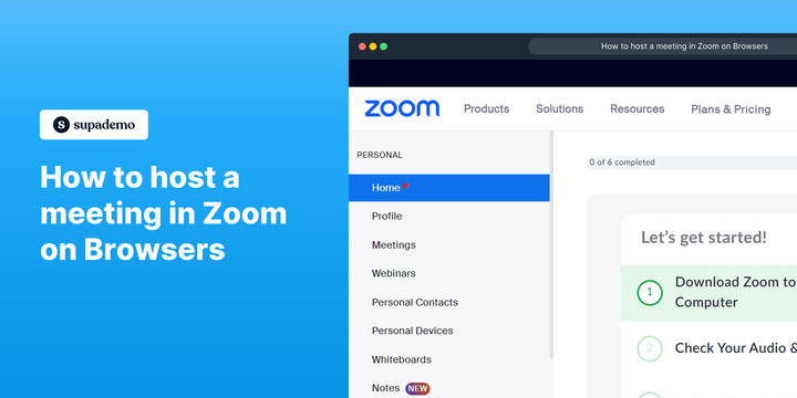 How to host a meeting in Zoom via browser