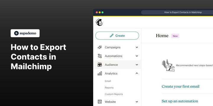 How to export contacts in Mailchimp