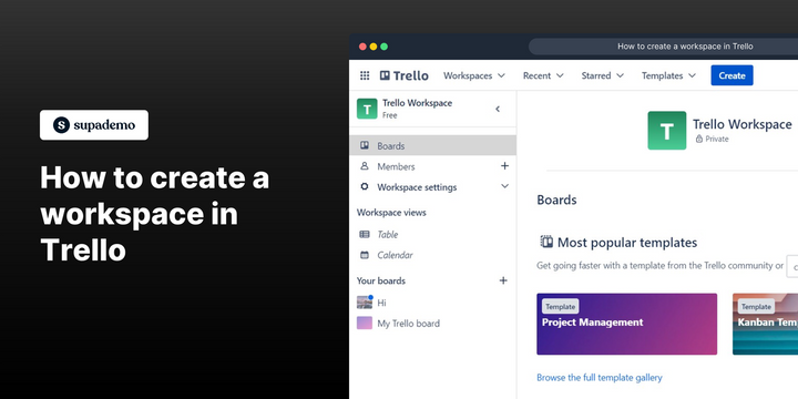 How to create a workspace in Trello