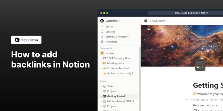 How to add backlinks in Notion