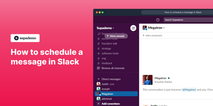 How to schedule a message in Slack