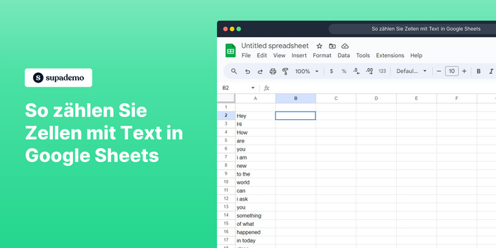 So zählen Sie Zellen mit Text in Google Sheets