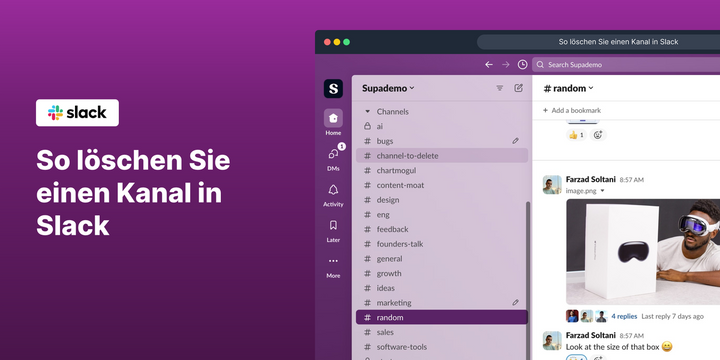 So löschen Sie einen Kanal in Slack