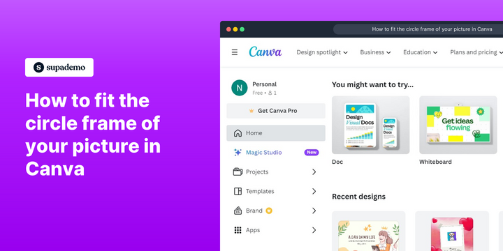 How to fit the circle frame of your picture in Canva