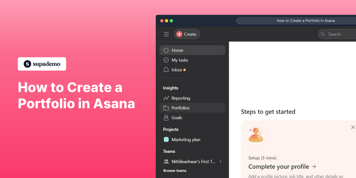 How to create a portfolio in Asana