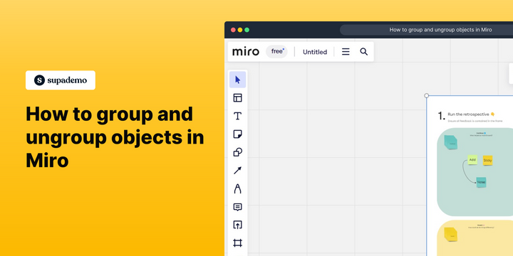 How to group and ungroup objects in Miro