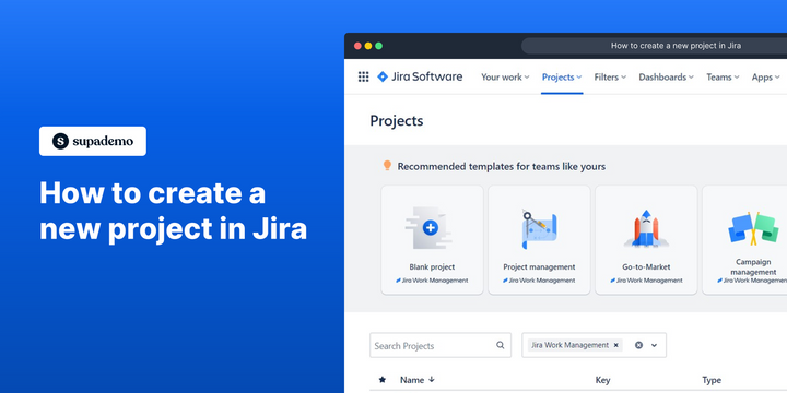 How to create a new project in Jira