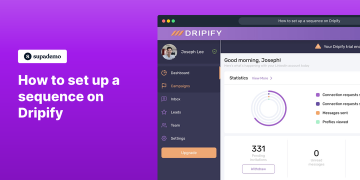 How to Create a Sequence on Dripify