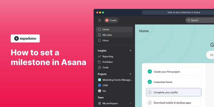 How to set a milestone in Asana