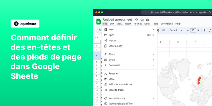 Comment définir des en-têtes et des pieds de page dans Google Sheets