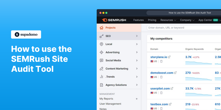 How to use the SEMRush site audit tool