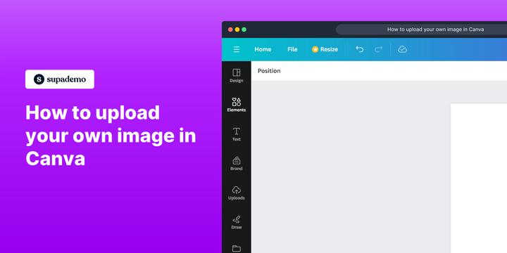 How to upload your own image in Canva