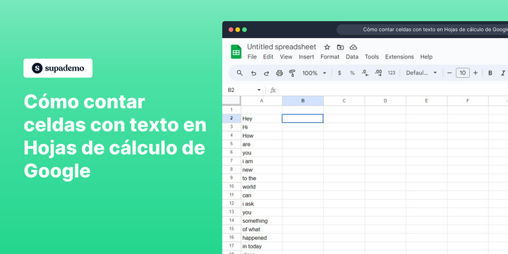 Cómo contar celdas con texto en Hojas de cálculo de Google