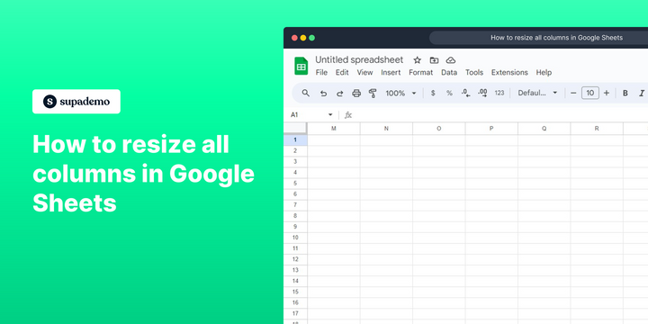 How to resize all columns in Google Sheets