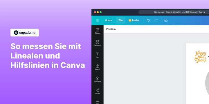 So messen Sie mit Linealen und Hilfslinien in Canva